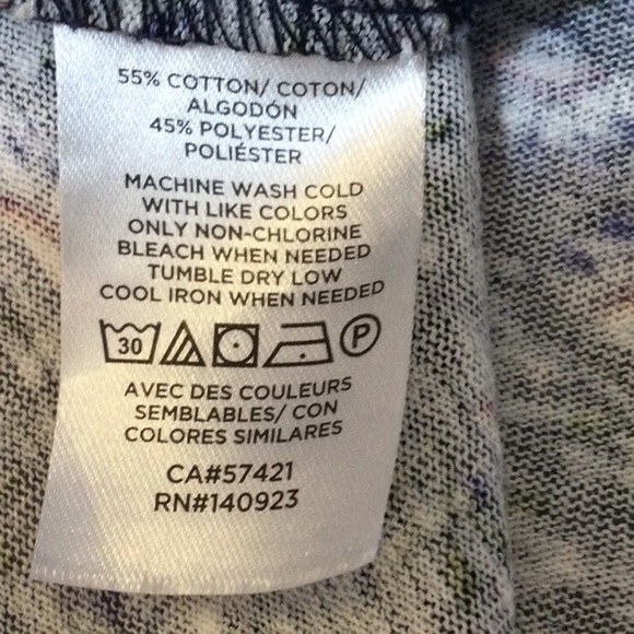 LOFT Outlet Crop Floral Ruffle Sleeve Tee Sz S - Picture 7 of 9